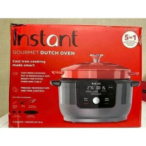 Instant Pot Electric Round Dutch Oven,6-Quart 1500W